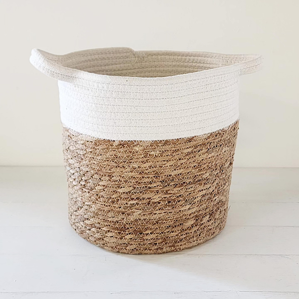 Two tone Basket - Seagrass Cotton - <p style='text-align: center;'>
R 80</p>